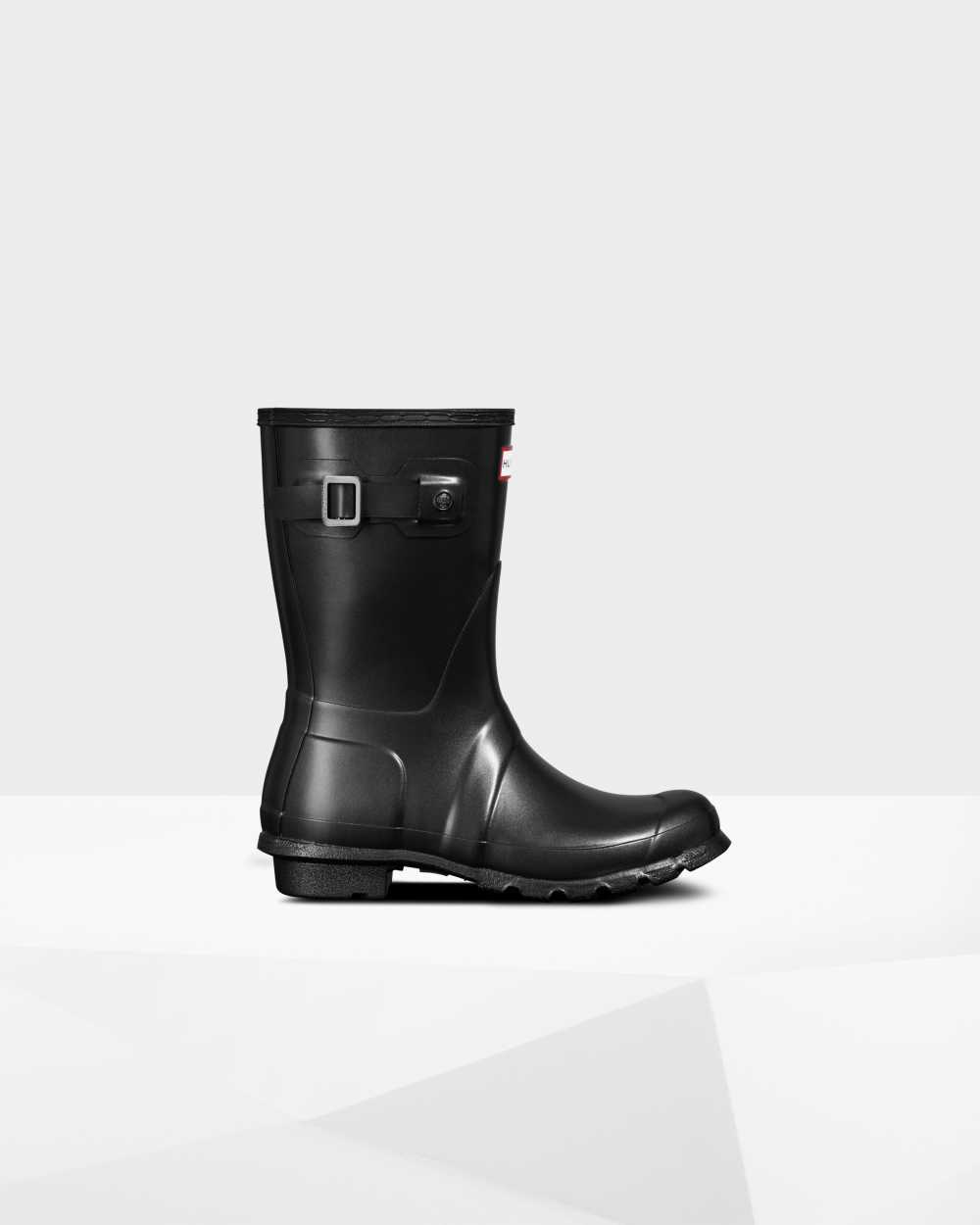 Hunter Original Pearlized Short Mid-Calf Women's Rain Boots NZ-42297F Black